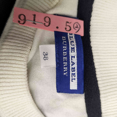 バーバリーブルーレーベル BURBERRY BLUE LABEL ボーダー クルーネック 半袖Tシャツ カットソー レディース 38