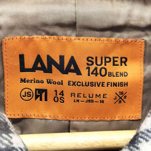 ジャーナルスタンダードレリューム JOURNAL STANDARD relume LANA WOOL/SUPER 140S ステンカラー ウール コート チェック メンズ JPN:XL
