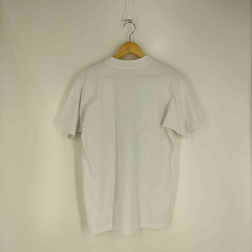 90S USA製 HENESボディ 米国首都 花 ロゴプリント ポリコットン シングルステッチ S/S クルーネック Tシャツ メンズ import:L