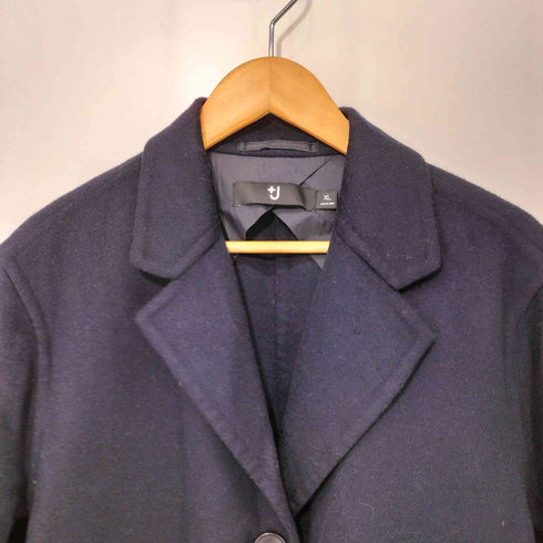ユニクロプラスジェイ UNIQLO+J カシミヤブレンドチェスターコート ネイビー XLサイズ レディース JPN:XL