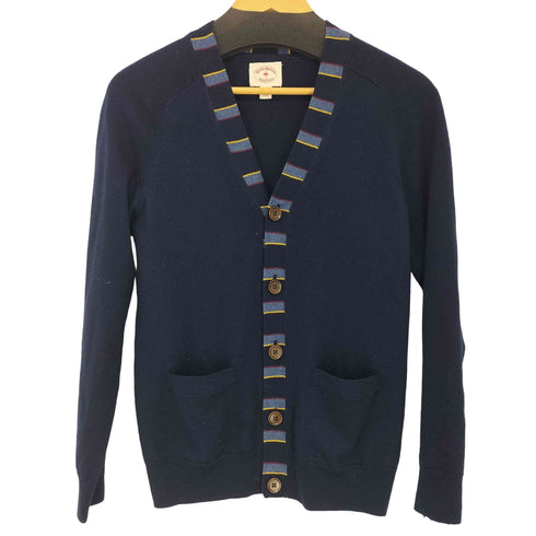 ブルックスブラザーズレッドフリース BROOKS BROTHERS REDFLEECE パイピングボーダー ウールVネックニット メンズ JPN:S