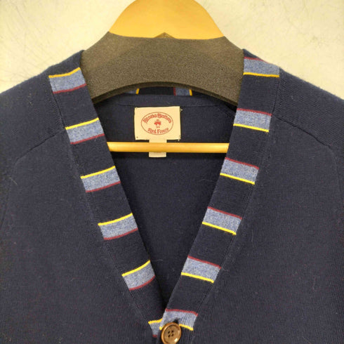 ブルックスブラザーズレッドフリース BROOKS BROTHERS REDFLEECE パイピングボーダー ウールVネックニット メンズ JPN:S