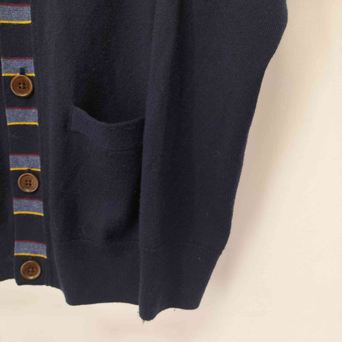 ブルックスブラザーズレッドフリース BROOKS BROTHERS REDFLEECE パイピングボーダー ウールVネックニット メンズ JPN:S