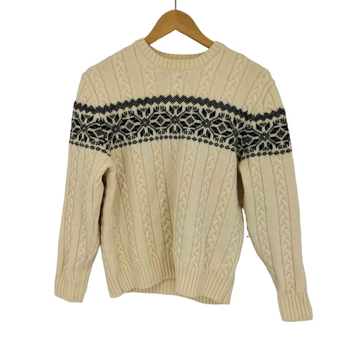 ブルックスブラザーズ BROOKS BROTHERS エクストラファインメリノウール ノルディック柄 クルーネックニット レディース JPN:M