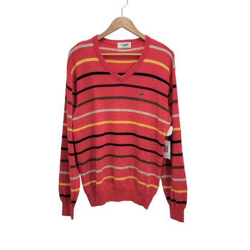 クロコダイル crocodile カシミヤ混 ボーダー Vネックセーター メンズ JPN:L