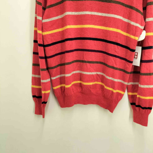 クロコダイル crocodile カシミヤ混 ボーダー Vネックセーター メンズ JPN:L
