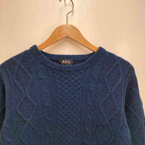 アーペーセー A.P.C. ケーブル編みクルーネックニットセーター メンズ JPN:XS