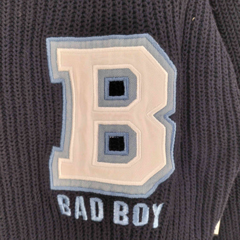 BAD BOY 90~00S Vネック Bロゴニット メンズ JPN:L