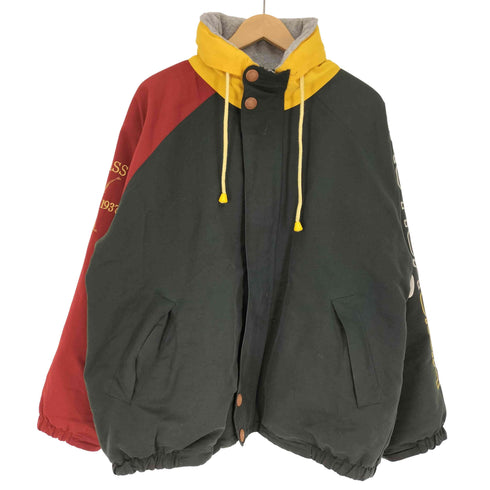 ノーティカ NAUTICA 80-90s 小文字タグ マルチカラー リバーシブル フリース ジップアップ ブルゾン セーリング ジャケット メンズ import:L