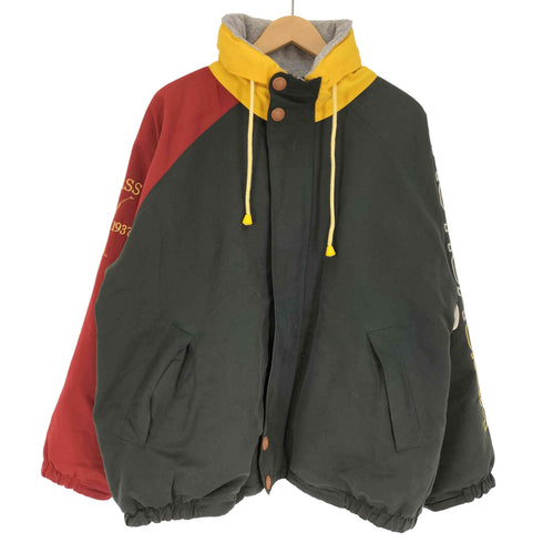 ノーティカ NAUTICA 80-90s 小文字タグ マルチカラー リバーシブル フリース ジップアップ ブルゾン セーリング ジャケット メンズ import:L