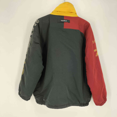 ノーティカ NAUTICA 80-90s 小文字タグ マルチカラー リバーシブル フリース ジップアップ ブルゾン セーリング ジャケット メンズ import:L