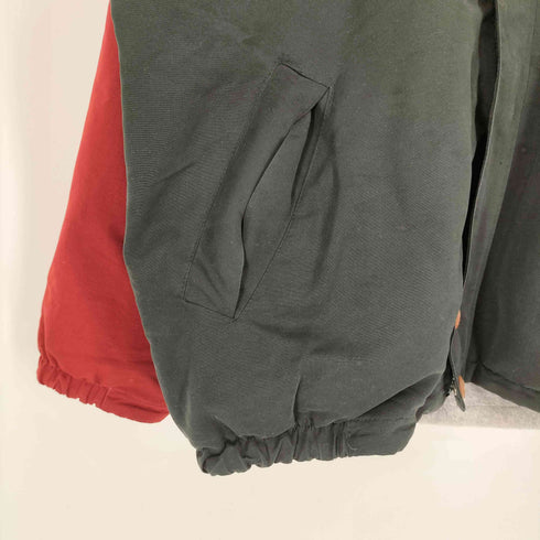 ノーティカ NAUTICA 80-90s 小文字タグ マルチカラー リバーシブル フリース ジップアップ ブルゾン セーリング ジャケット メンズ import:L