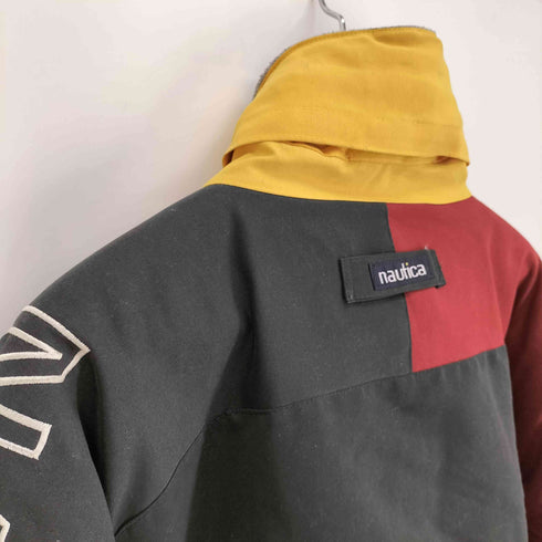 ノーティカ NAUTICA 80-90s 小文字タグ マルチカラー リバーシブル フリース ジップアップ ブルゾン セーリング ジャケット メンズ import:L