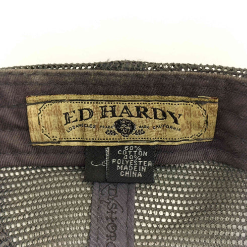 エドハーディー Ed Hardy スカル ラインストーン キャップ メンズ