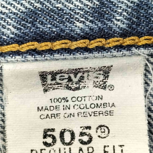 リーバイス Levis 00s 02年 コロンビア製 ボタン裏748 505 ジップフライデニム メンズ W32 L34