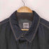ザラ ZARA ステッチ インディゴデニムシャツジャケット メンズ import:L