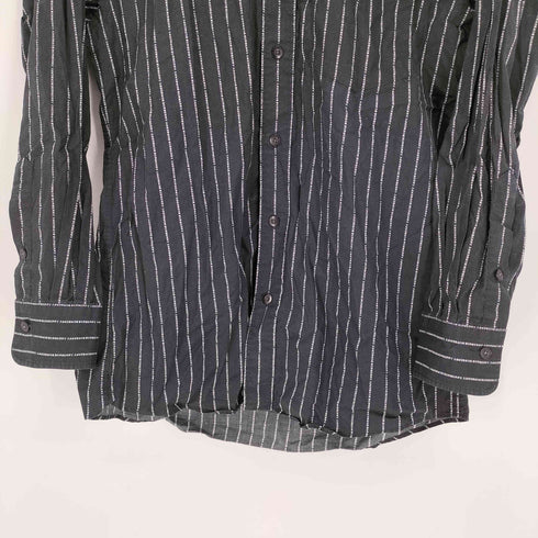 バーバリーロンドン BURBERRY LONDON 日本製 ロゴ モノグラム ストライプ L/S シャツ メンズ import:M