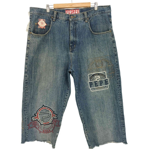 ペペジーンズロンドン PEPE JEANS LONDON Y2K 刺繍 バギー デニム メンズ 42