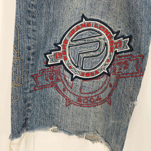 ペペジーンズロンドン PEPE JEANS LONDON Y2K 刺繍 バギー デニム メンズ 42
