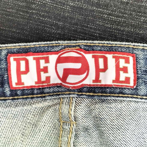 ペペジーンズロンドン PEPE JEANS LONDON Y2K 刺繍 バギー デニム メンズ 42