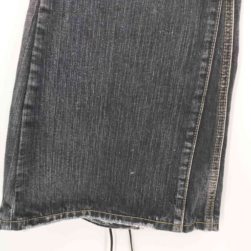 ジェイディッドロンドン JADED LONDON Washed Black Laced Flared Jeans メンズ 32