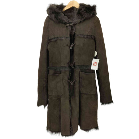 MILLINEO リアルレザー ムートンダッフルコート レディース