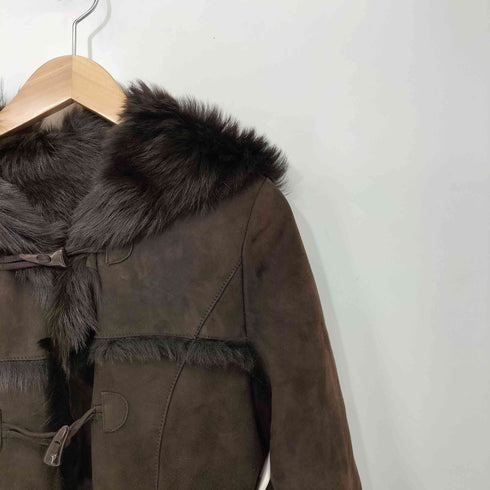 MILLINEO リアルレザー ムートンダッフルコート レディース