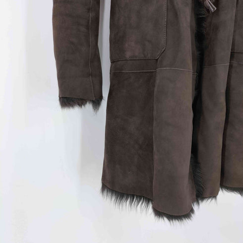 MILLINEO リアルレザー ムートンダッフルコート レディース