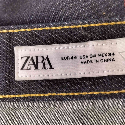 ザラ ZARA ボタンフライ インディゴワイドデニム メンズ 44