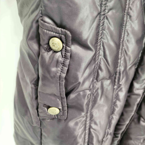 S&I 襟ファー フロントジップ ロングスリーブ ダウンコート レディース M