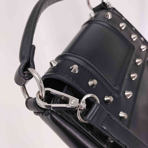 ザラ ZARA 2WAY スタッズ レザー ハンド ショルダーバッグ Y2K レディース