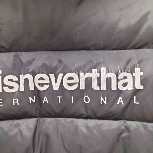 ディスイズネバーザット thisisneverthat ロゴ プリント ダウンコート ベンチコート メンズ import:S
