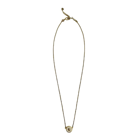トリーバーチ TORY BURCH キラ エナメル ペンダント ゴールド×アイボリー レディース