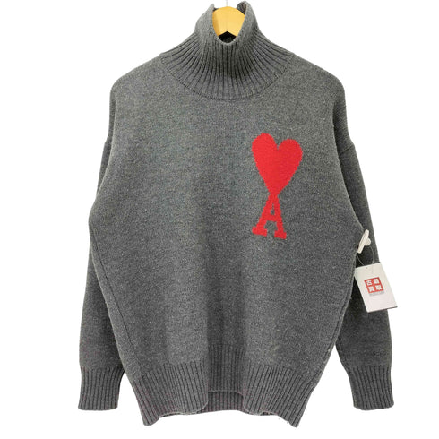 アミアレクサンドルマテュッシ AMI ALEXANDRE MATTIUSSI Turtle Neck Heart Logo Wool Kini ハートロゴ タートルネック ニット セーター メンズ import:S