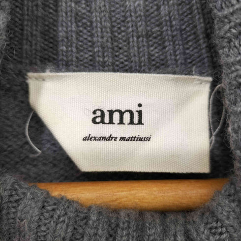アミアレクサンドルマテュッシ AMI ALEXANDRE MATTIUSSI Turtle Neck Heart Logo Wool Kini ハートロゴ タートルネック ニット セーター メンズ import:S
