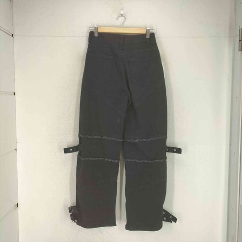 ベルトダメージデザインデニムパンツ Y2K レディース JPN:M
