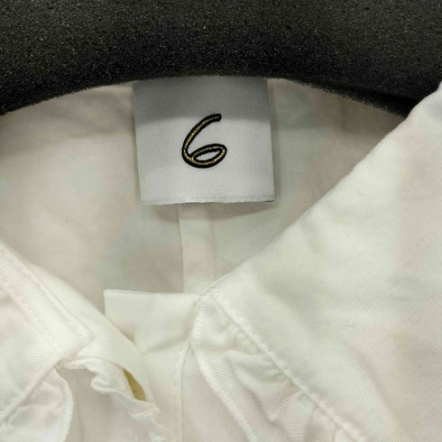 ロクビューティーアンドユースユナイテッドアローズ 6 BEAUTY & YOUTH UNITED ARROWS COTTON FRILL COLLAR SLEEVE SHIRT/ロングスリーブシャツ レディース