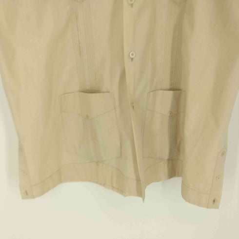 premier 三角タグ 綿ポリ S/S 開襟 オープンカラー キューバシャツ メンズ import:XL