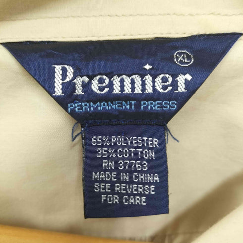 premier 三角タグ 綿ポリ S/S 開襟 オープンカラー キューバシャツ メンズ import:XL