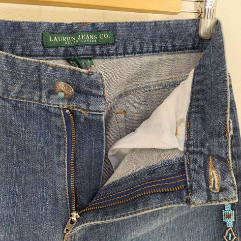 ローレンジーンズカンパニー LAUREN JEANS COMPANY ビジュー付き デニムパンツ レディース 6