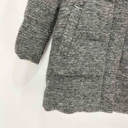 Mapel社 ショールカラー モヘヤ混 スライバーニット ダウンコート レディース JPN:40