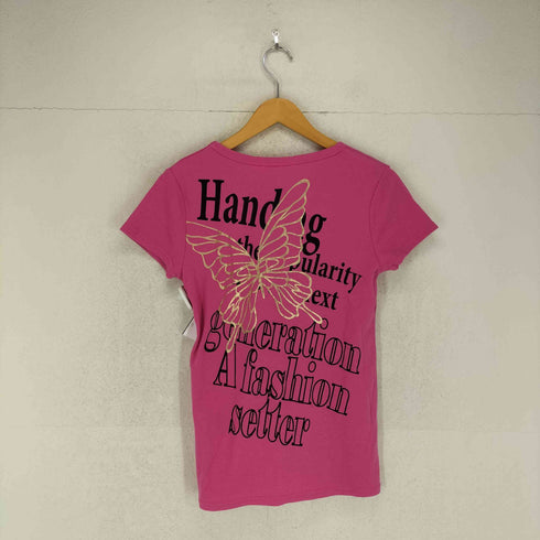 PARK GIRL Y2K ラメ 英文字 メッセージ Tシャツ メンズ LL