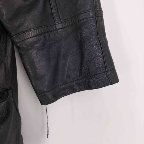 ハラジュクマザー HARAJUKU MOTHER 裏地総柄 ラムスキン 比翼 カーコート メンズ L