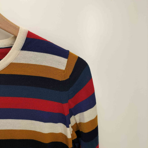 ジョンスメドレー JOHN SMEDLEY クルーネック ボーダー セーター レディース import:M