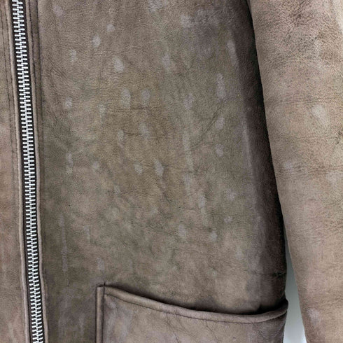 Antartex シープスキン ダブルジップムートンジャケット メンズ