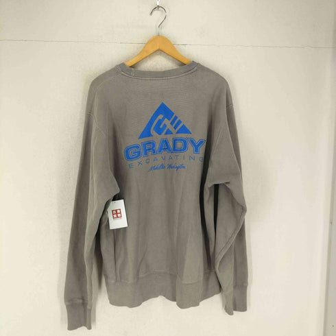 チャンピオン Champion 00s- 後染め GRADY EXCAVATING 両面プリントクルーネックスウェット メンズ L