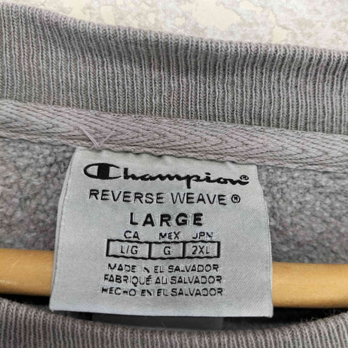 チャンピオン Champion 00s- 後染め GRADY EXCAVATING 両面プリントクルーネックスウェット メンズ L