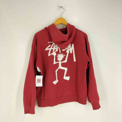 ステューシー Stussy 90S USA製 紺タグ シャドーマン 両面プリント プルオーバーパーカー メンズ import:M