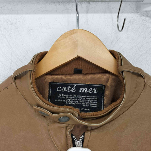 cate men レザー ライダースジャケット メンズ US:40