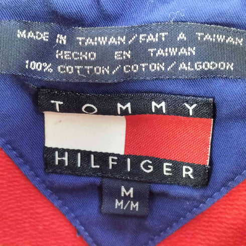 トミーヒルフィガー TOMMY HILFIGER 90S~00S ロゴ刺繍 ハーフジップ スウェット メンズ import:M